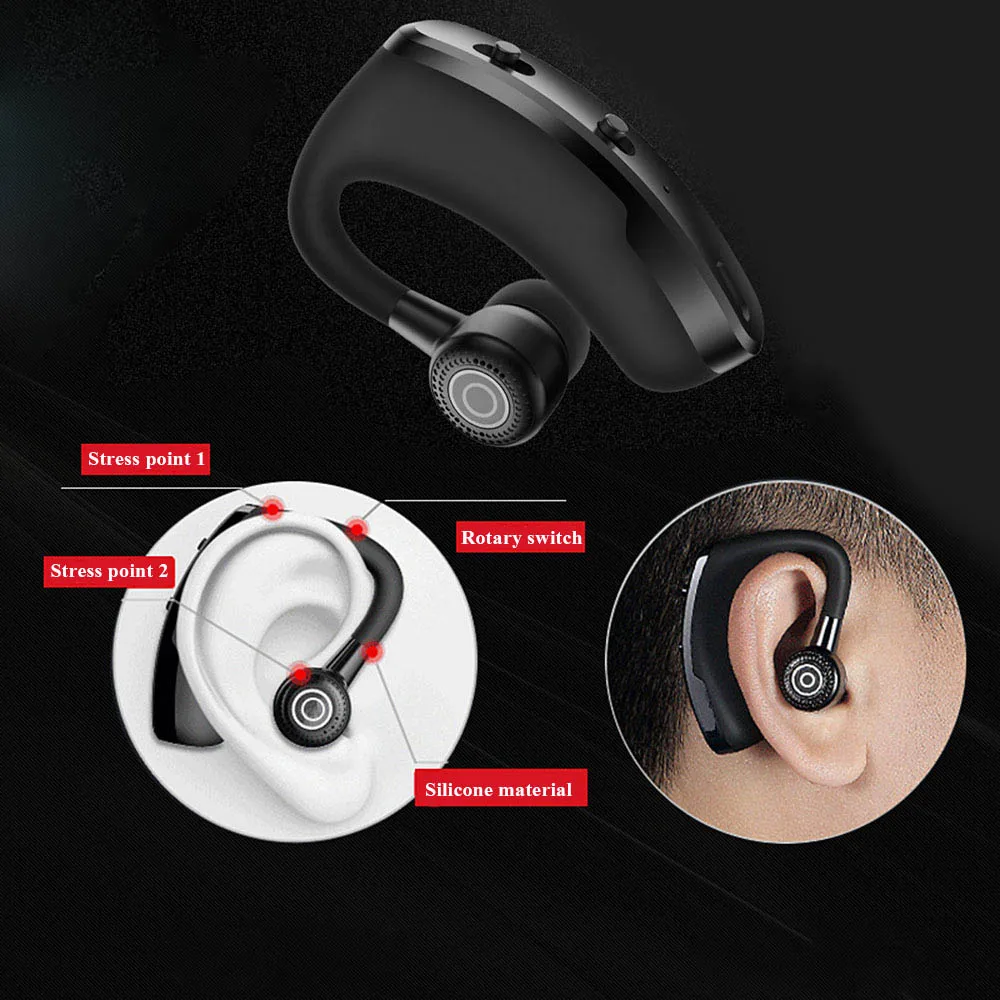 Slušalice V9 Slušalice Bluetooth slušalice za telefoniranje bez korištenja ruku bežične slušalice Poslovni slušalice Pogon poziva Sportske slušalice za Xiaomi Huawei Slika  0