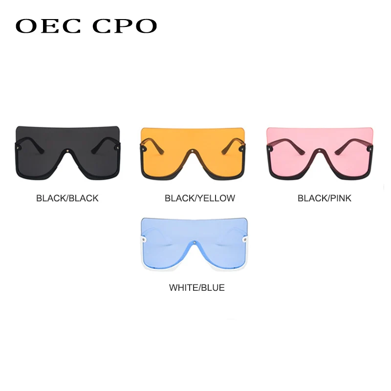 OEC CPO Prevelike naočale s ispupčen oči, Cijela sunčane naočale Za žene, muškarce, Pola rimless, Berba žute Sunčane naočale, Muške naočale, Ženske naočale O954 Slika  3