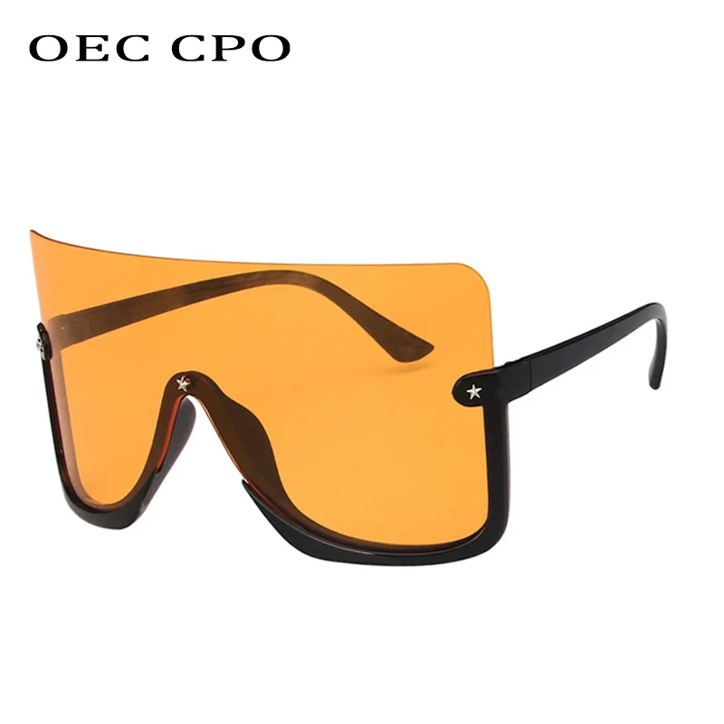 OEC CPO Prevelike naočale s ispupčen oči, Cijela sunčane naočale Za žene, muškarce, Pola rimless, Berba žute Sunčane naočale, Muške naočale, Ženske naočale O954 Slika  4