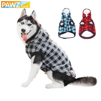 Kucni psi Zimska odjeća, Veste za pse Klasični dizajn rešetke Odjeća za pse Gusta topla jakna 3 Boje Moderan kaput za Veliki pas Proizvod