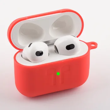Silikonska Torbica Za Bluetooth Slušalica Za Apple Airpods 3 Zaštitna Torbica S Lancem Za Airpods 3. generacije Novi 2021