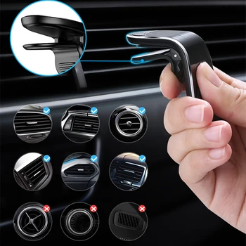 Univerzalni Magnetni Auto Držač Telefona Mini-Otvor Obujmica za pričvršćivanje na Магните Mobilno Postolje za smartphone iPhone XS Max Xiaomi u automobilu