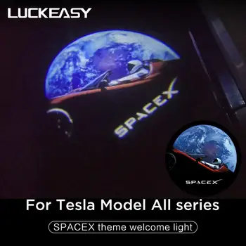 Za Tesla Model 3 Model S Model Y X Model Kvalitetan Led Vrata Automobila Dobrodošao Svjetlo HD Laser mdoel3 2022 Projekcija Lampa sa logotipom