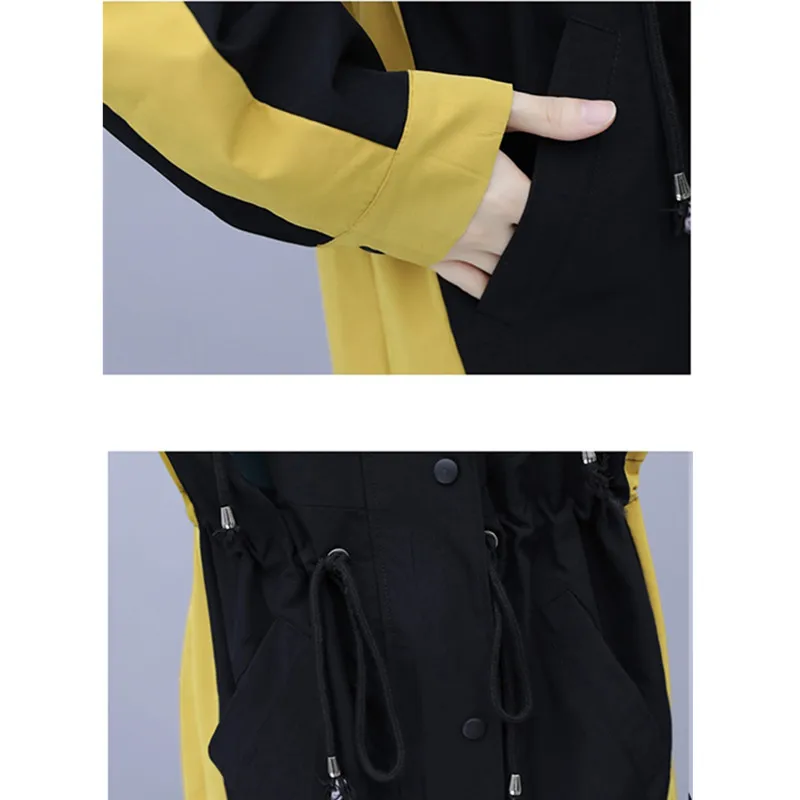 Proljeće-jesen modni ветровка s kapuljačom Ženska odjeća Korejski Ženski Slobodan тренч srednje dužine Donje kaput Tide G776 Slika  4