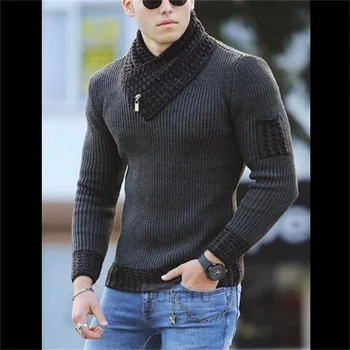 Jesenski korejski moda Za muškarce Casual džemper u vintage stilu Mornarska водолазка velike veličine 2022 muške Zimske tople pamučne puloveri veste