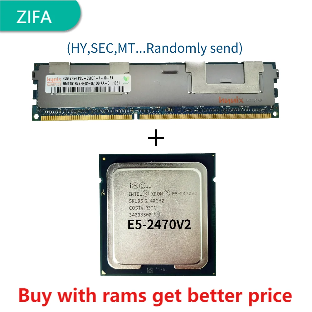 Ram memorija DDR3 server 4G 2G hladnjaka 1066 Mhz sa Xeon E5-2470v2 2,4 Ghz Десятиядерный двадцатипоточный procesor 25 M 95 W LGA 1356 Slika  0