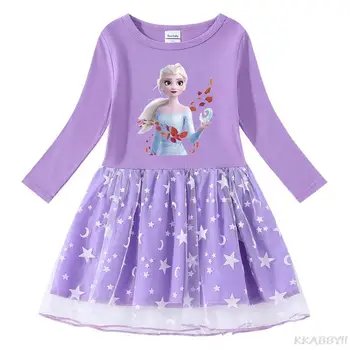 Disney 2021 Jesen Smrznuto Djeca Dugi Rukav Crtani Haljine Dječje College Moda Svečana Nošnja Odjeća Za djevojčice