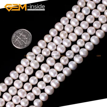 Dragulji unutar Prirodne Okrugli Slatkovodni Biser Perle Mješoviti Asortiman Perle Za izradu nakita 6-7 mm 15 cm DIY Nakit