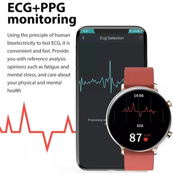 2021 Novi EKG POENA Pametnih satova Za žene i muškarce IP68 Vodootporan Monitor srčane Bluetooth Poziv Pametni sat za Samsung Galaxy Active 2