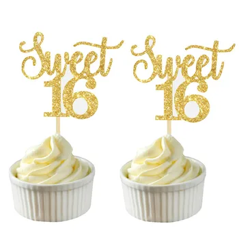 Slatki 16 16-og rođendan proslava rođendana Ukrasa za tortu Plug-in za Desert Pečenje Kolača Plug-in za ukras
