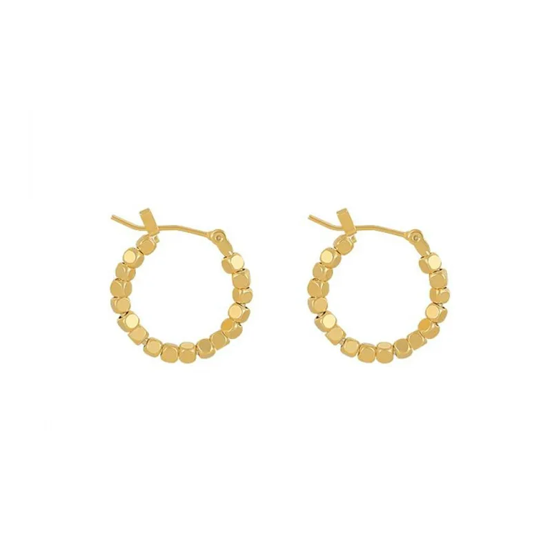 Moda Zlatne Boje Male Naušnice-Prsten za Žene Metalni Cijele Krug Izjava Naušnice Vintage Nakit Poklon Slika  0