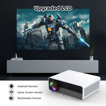 XIDU Projektor de cinema 4K Full HD 1080P LED 3D projektori Za Kućno kino Android 9,0 WIFI Bluetooth 300-inčni Pametan projektor