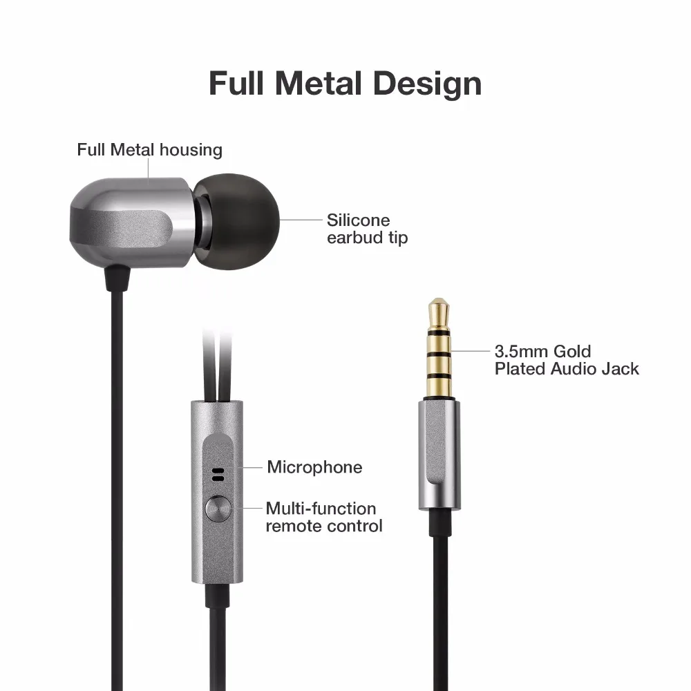 GGMM C700 full metal jacket Slušalice Za Slušalice Slušalice s Mikrofonom Slušalice za Telefon, Slušalice za PC Gaming Slušalice Slika  3