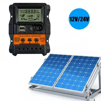 MPPT Modul Solarnog punjenja 12 v, 24 v 10A 20A 30A Solarni Kontroler Regulator Baterija solarni Panel Dual USB 5 U LCD zaslon Shuttle