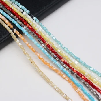 Perle od prave morske školjke Boji Cilindrične Nacreous Perle za DIY Ogrlica Ručno izrađene Naušnice Nakit Pribor 3,5 mm