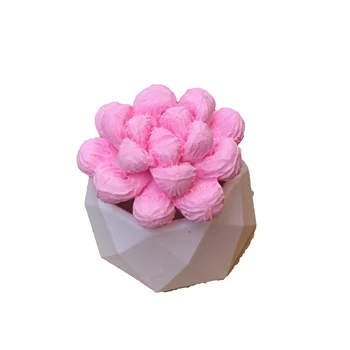 BK1132 Суккулентные biljke Silikonski Kalup za tortu Paketići alata za uređenje cvjetnih obrazac za sapun u obliku Mirisne svijeće kamenih oblika