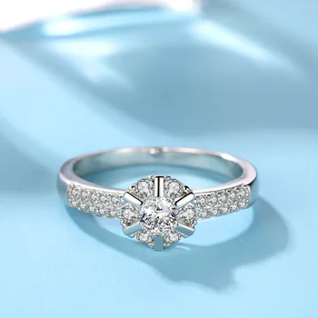 Srebro 925 sterling Elegantan ženski stil s бриллиантовыми prstenje i prstenje s platinasti premazom Modni poklon prstenje Ruili