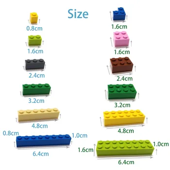 40 kom./lot Gradivni blokovi DIY debljine 2x4 Točke 16 Boja Veličine Cigle Kompatibilan s 3002 igračkama za djecu u Razvoju