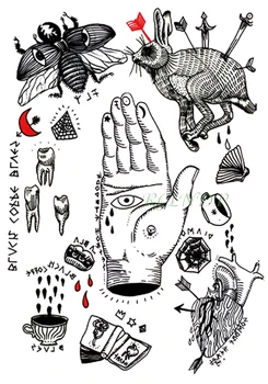 Vodootporne Privremena tetovaža Naljepnica Zec pčela ruka bodež očiju lažna tetovaža flash tetovaža privremena tetovaža dizajne za žene, djevojke muškaraca