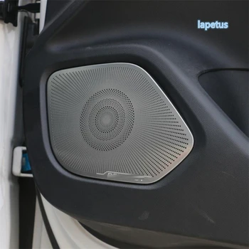 Vrata Automobila Stereo Zvučnik Audio Zvučnik Poklopac Završiti Crna / Srebrna Za Peugeot 2008 2020 2021 Popravak Unutrašnjost Od Nehrđajućeg Čelika