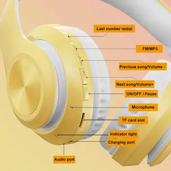 P68 Bluetooth 5.0 Sklopivi Punjiva Bežične Slušalice HiFi Audio Slušalice Stereo Sklopivi Sportske Slušalice Mikrofon slušalice