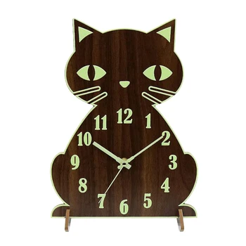 Sjajni Zidni sat sa mačka 300x220 mm, Ne Tiho Kucanje za Dnevni boravak Spavaća soba