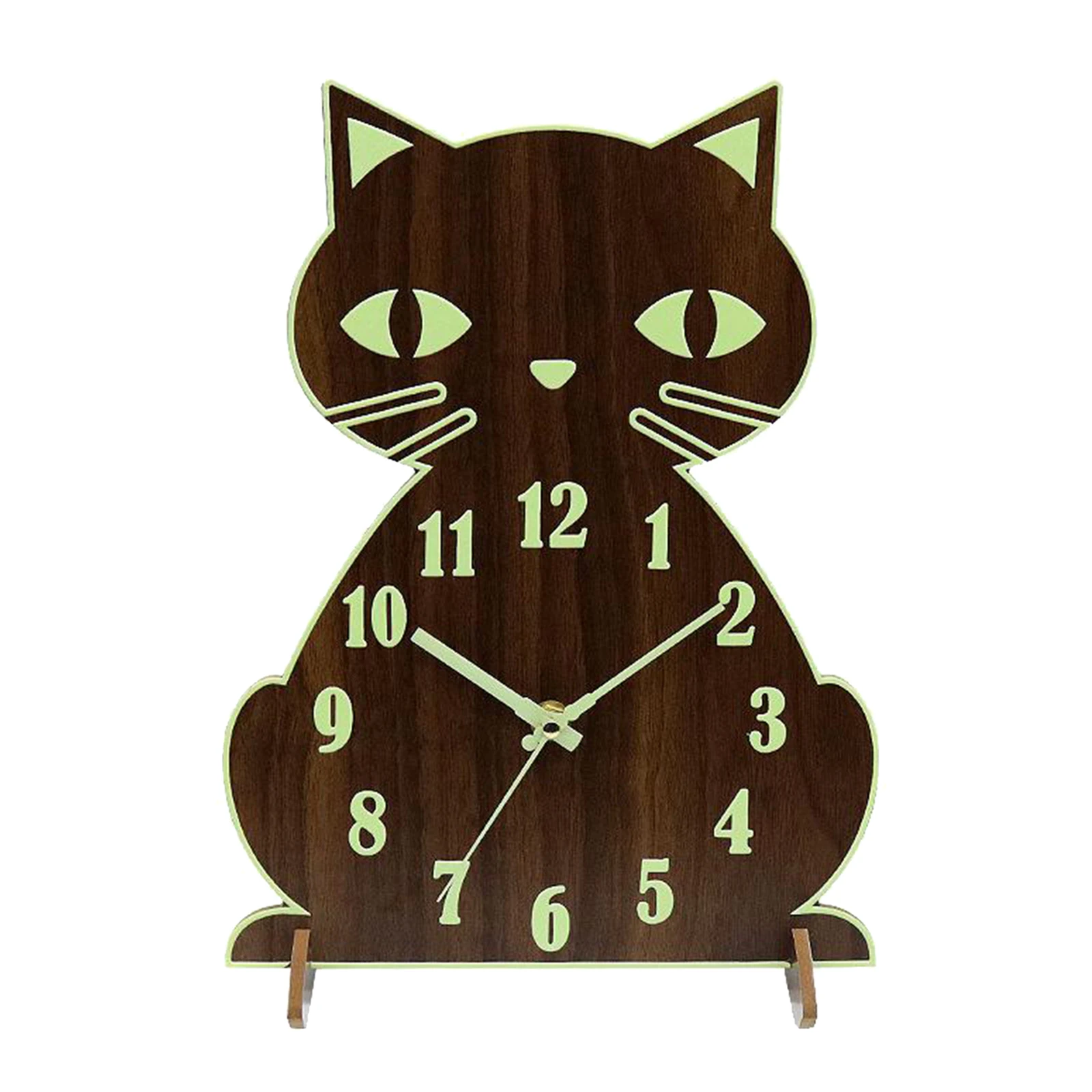 Sjajni Zidni sat sa mačka 300x220 mm, Ne Tiho Kucanje za Dnevni boravak Spavaća soba Slika  0