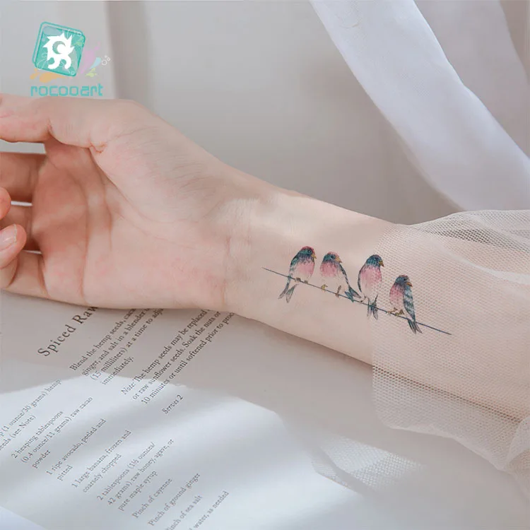 Moda Vodootporne Privremena Tetovaža dizajne Za žene u ruci Seks ljepota flash Tetovaža Naljepnica zec, ptica je riba Dizajn Lažne Tetovaže na tijelu Slika  1