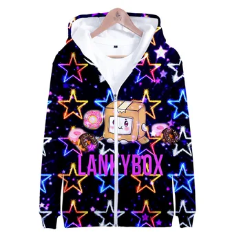 Anime Lankybox Dječja majica s kapuljačom za dječake i djevojčice Tinejdžerski majica zip sa kapuljačom sportski Casual odijelo odjeća Jakna Dječja odjeća