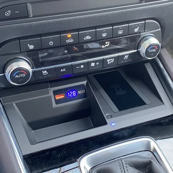Auto bežični punjač QI brzi punjač torbica za punjenje držač adapter za punjenje telefona za Mazda CX5 CX-5 2017-2021 pribor