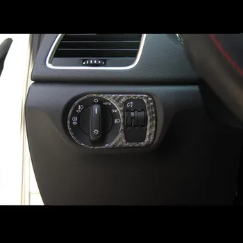 Gumb Prebacivanje Svjetla Od Karbonskih Vlakana Okvir Šminka i Maska Maska Za Audi Q3 2013-2018 Pribor za Unutrašnjost Automobila