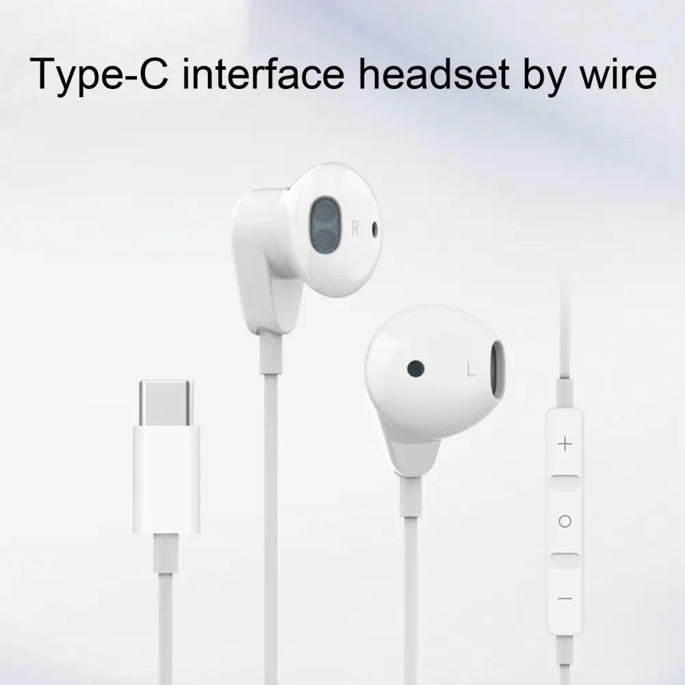 1,2 m žičane headset Slušalice Type-C Slušalice Bijele Slušalice S Mikrofonom Prijenosni Teška Bas Stereo Slušalice Za Samsung, Huawei Slika  2