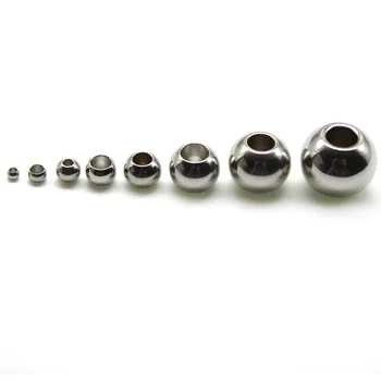 2 3 4 5 6 8 10 12 mm Okrugle, Metalne Perle, Perle od nehrđajućeg čelika za izradu narukvice Razuporne Perle DIY Slobodan Perle Za izradu nakita