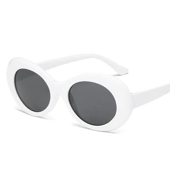 10шт 2021 naočale s ispupčen oči Kurt cobain legendarnog Ovalni sunčane naočale ženske modne Vintage Retro Sunčane naočale Ženske Bijele Crne naočale