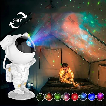 Nova Lampa Projektora Galaxy noćno svjetlo Neba Za uređenje Doma Spavaće sobe Astronaut Večernje Ukrasne Svjetiljke Dječji dar