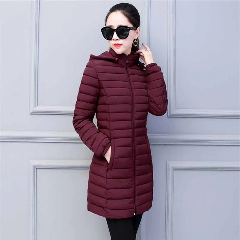 2021 Zimska jakna velike veličine sa svjetlom obloge Za žene, Izmjenjivi poklopac Toplo pamučna odjeća Plus Size Dugi kaput Ženske parkovi Slika  0