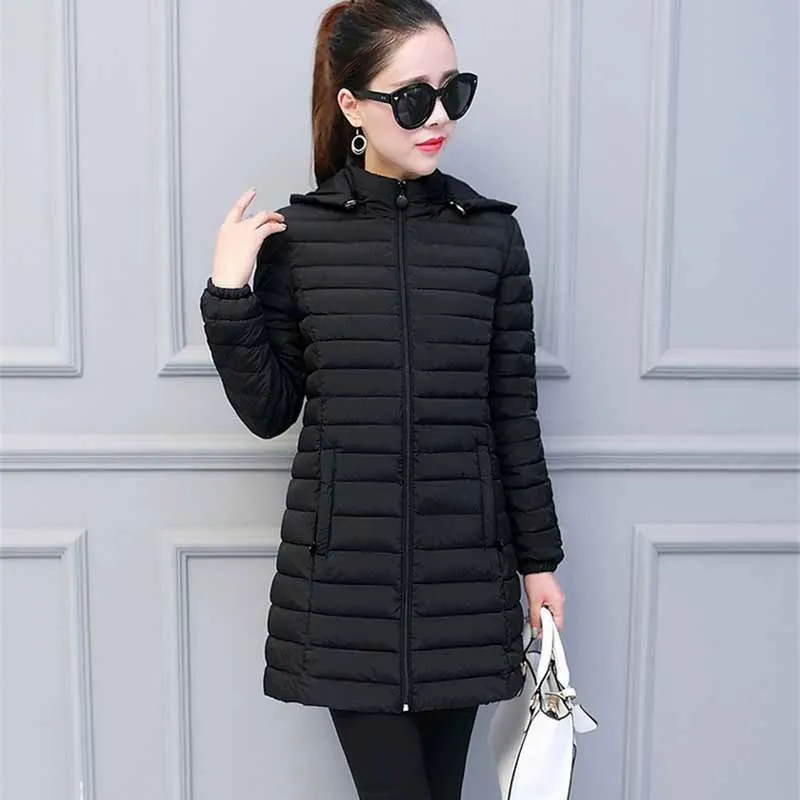 2021 Zimska jakna velike veličine sa svjetlom obloge Za žene, Izmjenjivi poklopac Toplo pamučna odjeća Plus Size Dugi kaput Ženske parkovi Slika  1