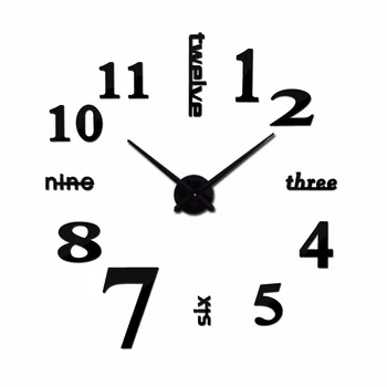 Zidni satovi satovi reloj de pared ukras kuće zidni sat 3d akril posebna oznaka igla za dnevni boravak