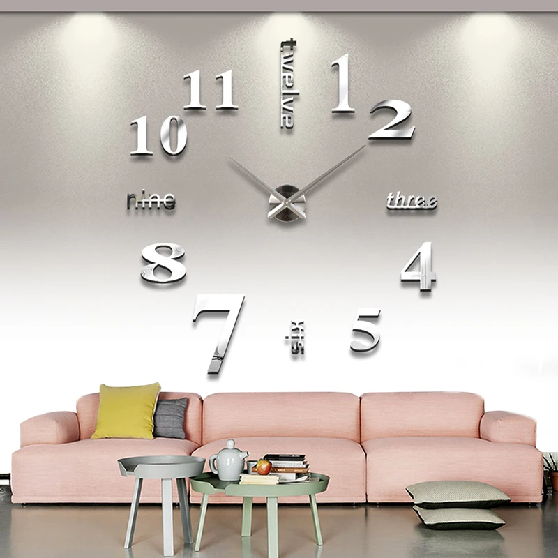 Zidni satovi satovi reloj de pared ukras kuće zidni sat 3d akril posebna oznaka igla za dnevni boravak Slika  1