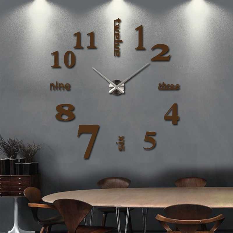 Zidni satovi satovi reloj de pared ukras kuće zidni sat 3d akril posebna oznaka igla za dnevni boravak Slika  3