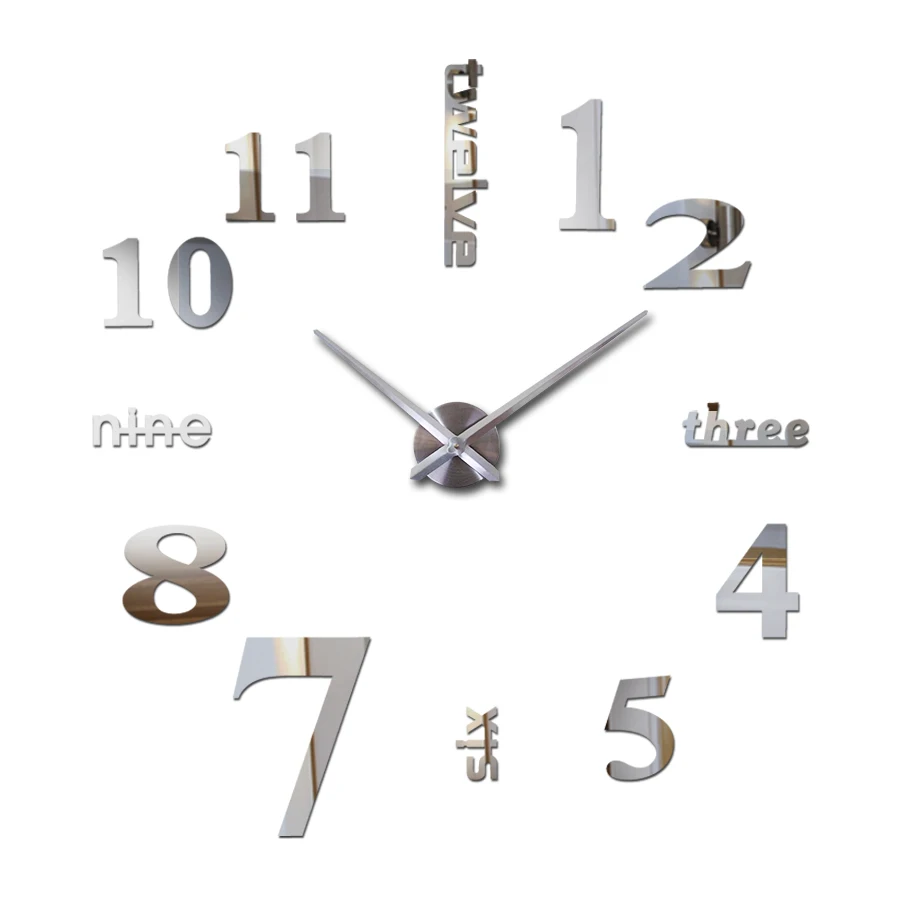Zidni satovi satovi reloj de pared ukras kuće zidni sat 3d akril posebna oznaka igla za dnevni boravak Slika  4
