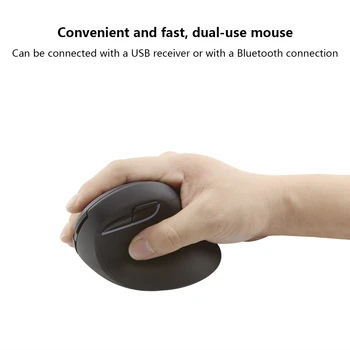 CHYI Vertikalni Gaming Miš, Bluetooth 3.0 i 2.4 G dual-mode Bežični Miš 2400 dpi Ergonomski Optički Мауз Za Desktop i za Laptop