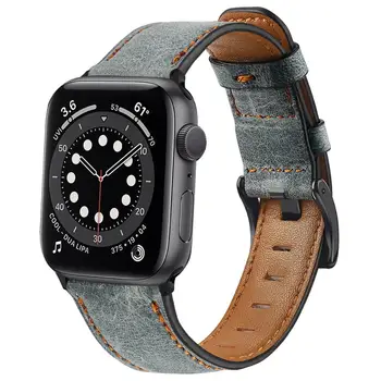 Retro remen od kože kravlja koža za Apple watch 6 remen 44 mm 40 mm remen za sat correa narukvica iWatch za Apple watch JI 6 pribor za sati