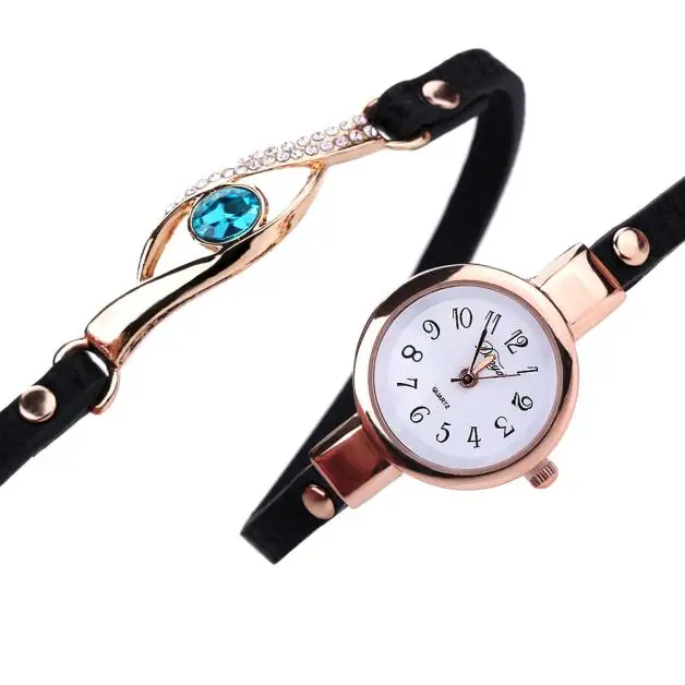 Topla rasprodaja Trendi ženski sat sa dijamantima u stilu Top Oko kvarcni sat od кожзаменителя elegantan ručni Kvarcni sat Relogio Feminino Slika  4