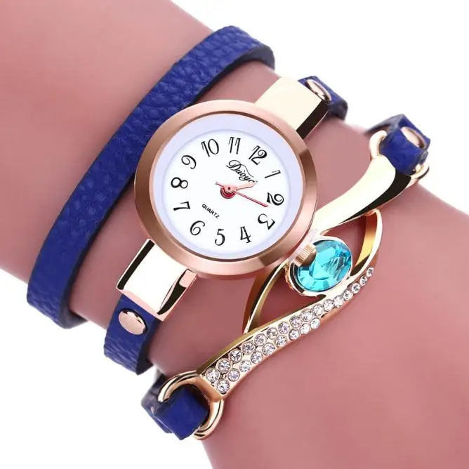 Topla rasprodaja Trendi ženski sat sa dijamantima u stilu Top Oko kvarcni sat od кожзаменителя elegantan ručni Kvarcni sat Relogio Feminino Slika  5