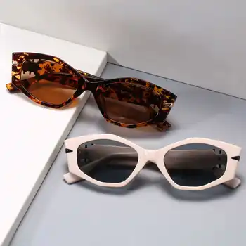Moderan Vintage sunčane naočale s кошачьим okom Za žene i muškarce, Luksuzni brand, dizajner, Popularni za putovanja, i za vožnju, Male sunčane naočale, nijanse UV400