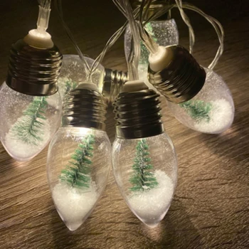 Božićna Svjetla Grudva Snijega Božićno Drvce LED Vijence Pahuljice I Svjetla Grudva Snijega Kućni Ukras Viseće Dekoracije od Balona
