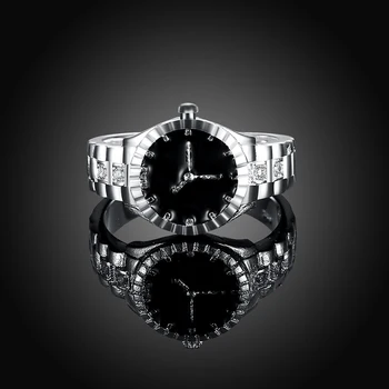 925 Sterling Srebra Ručni sat Cirkon Prsten Za žene Vjenčanja Vjenčani Moderan Luksuzni Nakit Poklon Ženski nakit GaaBou
