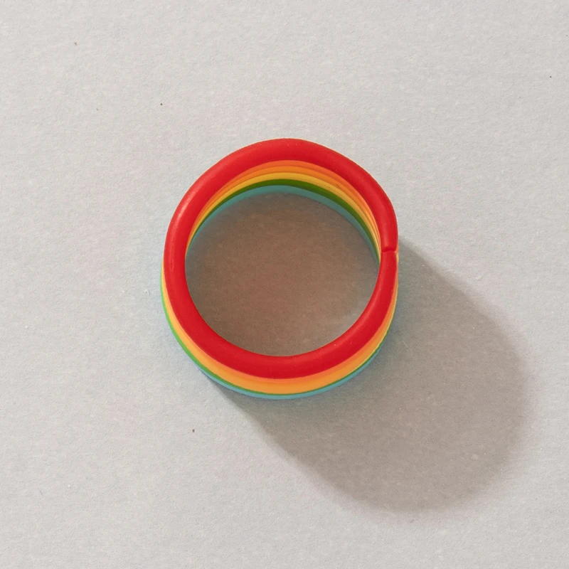 Tocona Šareni prsten širine duga za žene i djevojčice INS Novi katran Višeslojne Geometrija Jedan Prsten Večernje uređenje Anillo 20308 Slika  4