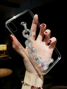 Bling Gorski Kristal Narukvicu s Dijamantima Krug Crystal Case Za Samsung Galaxy Note 20 10 9 8 S20 Ultra S10E S10/9/8 Plus S7 Rub